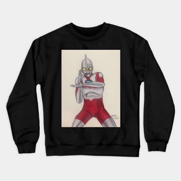 Ultraman Crewneck Sweatshirt by Fatmancomics